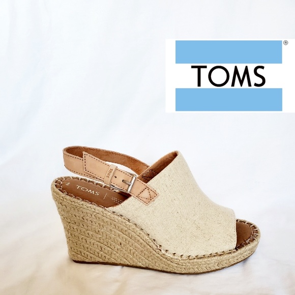 Toms Shoes - New TOMS Slingback Wedges. Tan